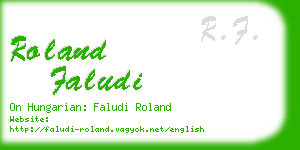 roland faludi business card